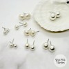 담수진주 귀걸이(납작) 10mm