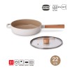 리빙아트 OXONE 세라믹 IH 냄비 22cm(편수전골)