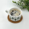 라탄 티코스터 10cm (단품)