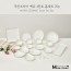무안 도자기 골드샤인 백유 4인조 홈세트 25p