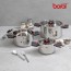 보랄 접이식 스텐 냄비세트 6p BH-FH06P (냄비17cm+냄비21cm+냄비25cm+뚜껑3ea)