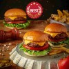담짜 100% Beef 정통 미국식 수제 치즈 햄버거 밀키트(3인분/740g)프랭크 치즈버거