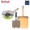 테팔 G6 원픽 냄비팬 22cm(그린)+죠르노펠리체 인덕션 멀티 와플팬+죠르노펠리체 인덕션 멀티 사각팬 라지 브라운 TFC-OP2GIWISBL