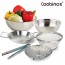 쿠비녹스 믹싱볼 쌀함박 채망 찜판 집게 플레이트 6종 세트 CO-1159