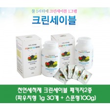 천연세척제 크린세이블 패키지2종 (파우치형 1g*30개+스푼형100g)