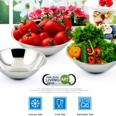 국내 제품 리빙아트 스텐믹싱볼 3종(28Cm,26Cm,23.5Cm)lhs-3603s-2