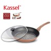 [Kassel ] 카셀 티타늄코팅  실리콘 손잡이 인덕션(IH) 후라이팬 28cm +유리뚜껑
