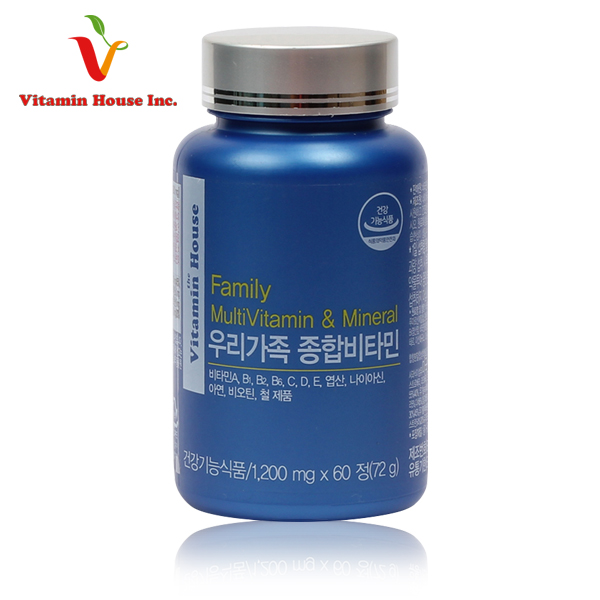 [비타민하우스] 우리가족 종합비타민 (1200mg*60정)*1통