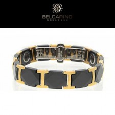 BELCARINO 벨카리노 게르마늄 팔찌 BC7001CGBK 금장
