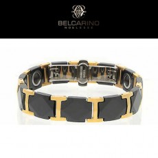 BELCARINO 벨카리노 게르마늄 팔찌 BC7001CGBK 금장