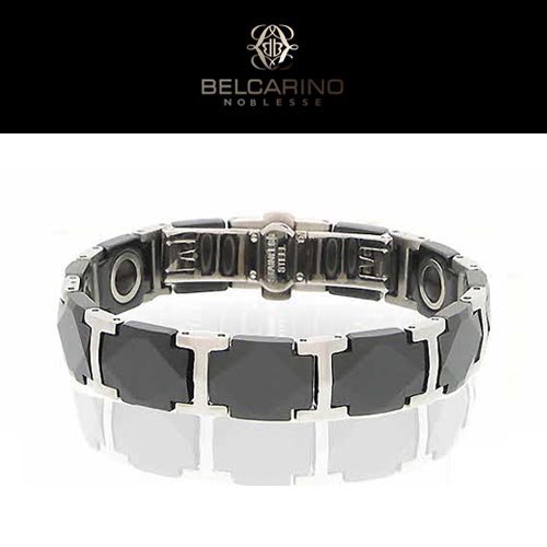 BELCARINO 벨카리노 게르마늄 팔찌 BC7001CSBK 은장
