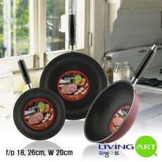 [리빙아트] 홈시스 후라이팬 3종 (애그팬18Cm, 후라이팬26Cm, 궁중팬20cm) lhs-3003se