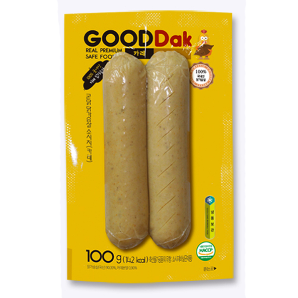 국산닭으로 만든 카레 닭가슴살소시지 100gx8팩