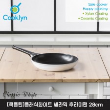 [쿡클린]클래식화이트 세라믹 후라이팬 28cm