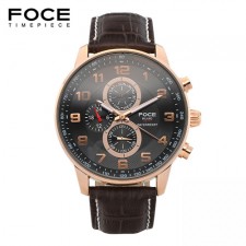 [FOCE]남성 가죽 손목시계 FM6302BKG