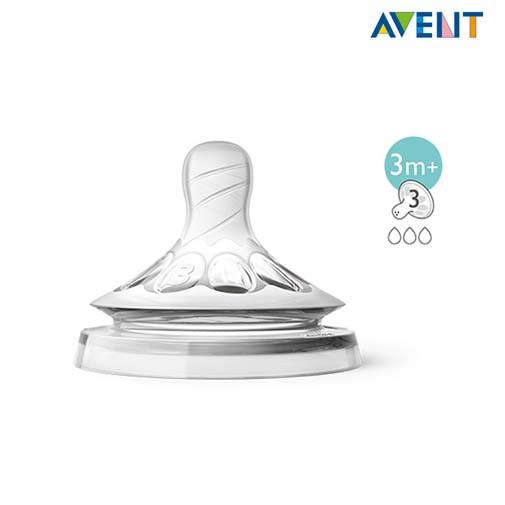 아벤트 내추럴 중간속도 젖꼭지 SCF653/23(2pcs)