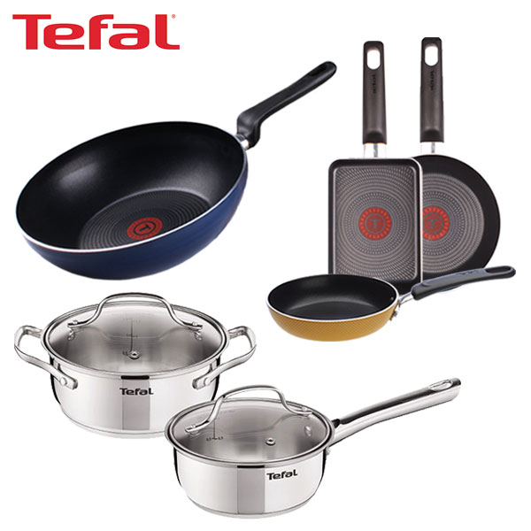 [테팔] 스텐 냄비 스페셜 2종세트+파워 블루 멀티팬 28cm+에그팬 12cm+미니팬 18cm+사각 에그팬 12*18cm TFC-LES6P8PBWEP3SET