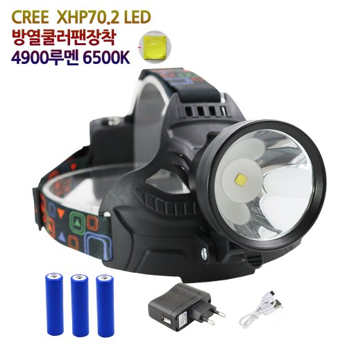 강력한 서치형 LED 충전식 헤드랜턴(LP702-1) MAX4900