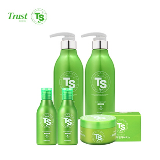 [TS샴푸] 프리미엄 TS 샴푸 500ml×2개+프리미엄 TS 샴푸 100ml×2개+TS 착한 헤어왁스 90g