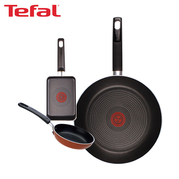 [테팔] 데코레이티브 시리즈 프라이팬 30cm+미니팬 12cm+사각 에그팬 12X18cm TFC-DS30EP12S18