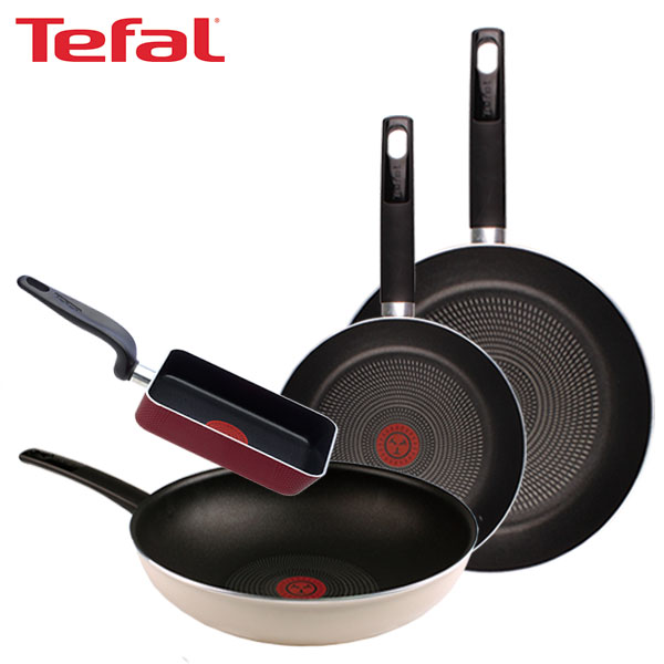 [테팔] 데코레이티브 시리즈 프라이팬 24cm+30cm+멀티팬 28cm+사각 에그팬 12X18cm TFC-DS430WEPS18