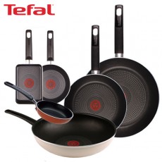 [테팔] 데코레이티브 시리즈 프라이팬 24cm+30cm+멀티팬 28cm+미니팬 12cm+미니팬 18cm+사각 에그팬 12X18cm TFC-DS430WEP3SET