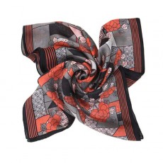 [이건만] 책가도 스카프 다크오렌지