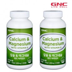 [GNC] 칼슘앤마그네슘 위드 비타민D(90정) 1+1 (3개월)