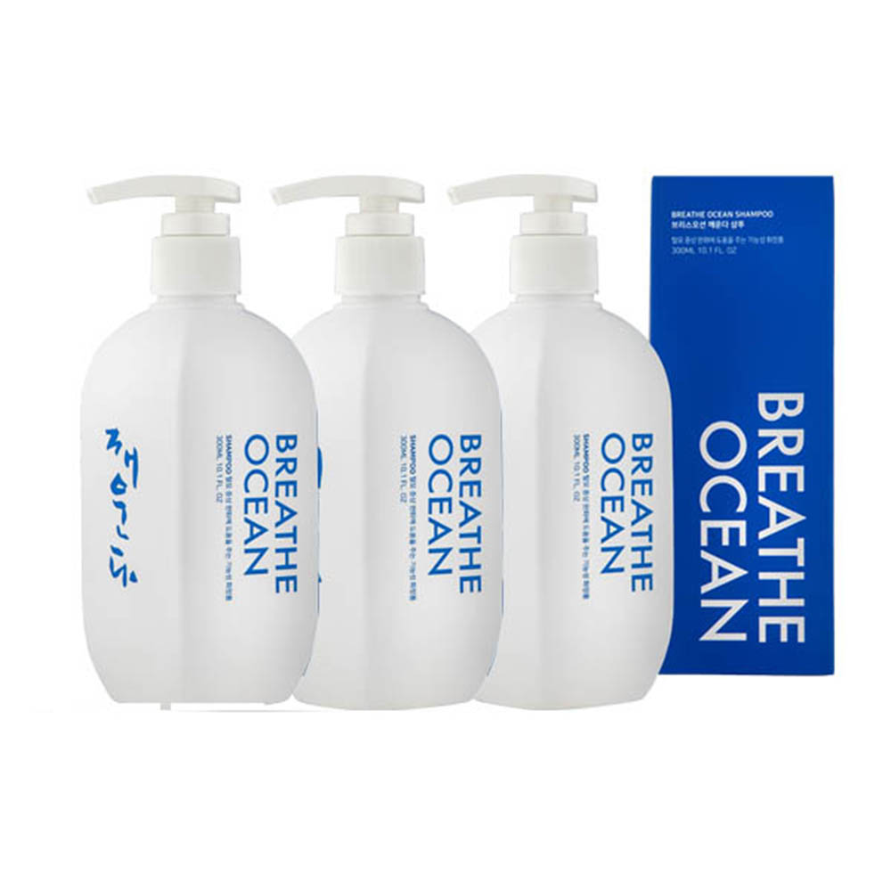 [브리스오션]깨운다 샴푸 300ml x 3ea / 휴대용 30ml 2개 추가증정