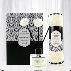 포시즌 선물세트_디퓨저 미니로즈 50ml+스포츠타올