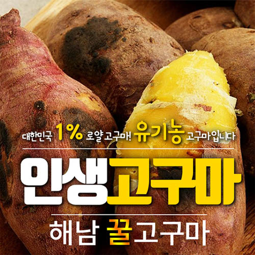 해남 인생 고구마 유기농고구마 1박스 3k 특상