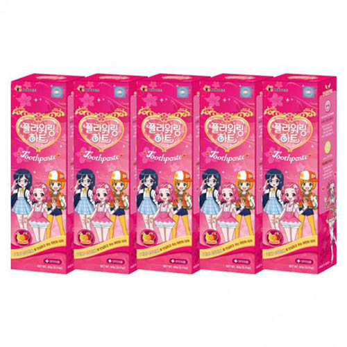플라워링하트 잇츠쿨링 캐릭터치약 90g*5ea