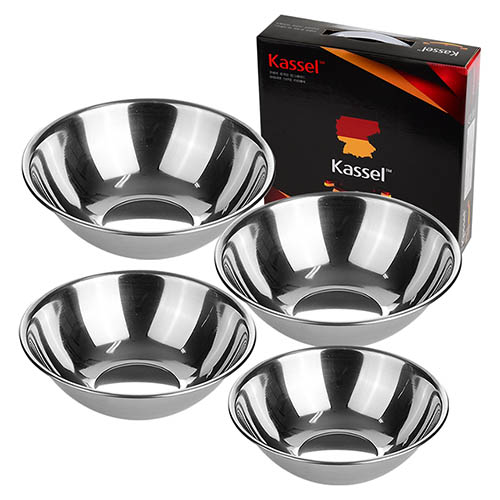 [Kassel] 카셀 국내생산 퓨어스텐 다용도볼 4종세트 (22cm+24cm+26cm+28cm)