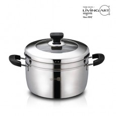 [리빙아트] 제로 스텐 24cm 단층 찜솥