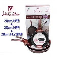 발렌티노루디 프리미엄 D세트 (20cm IH팬+28cm IH팬+28cm IH궁중팬)