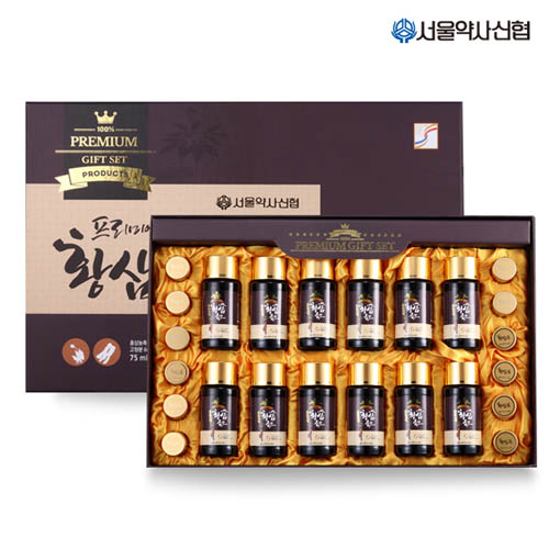 서울약사신협 프리미엄황삼골드 환 3.75G*12개+75MG*12병