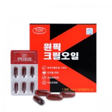 에버그린 원픽 크릴오일 [1,000mg X 60캡슐] 남극 크릴오일100%