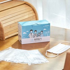 청정일기 일회용마스크 화이트 1박스 (40매)