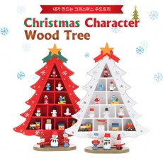 Christmas Character Wood Tree 하우스 大 CMWT1004