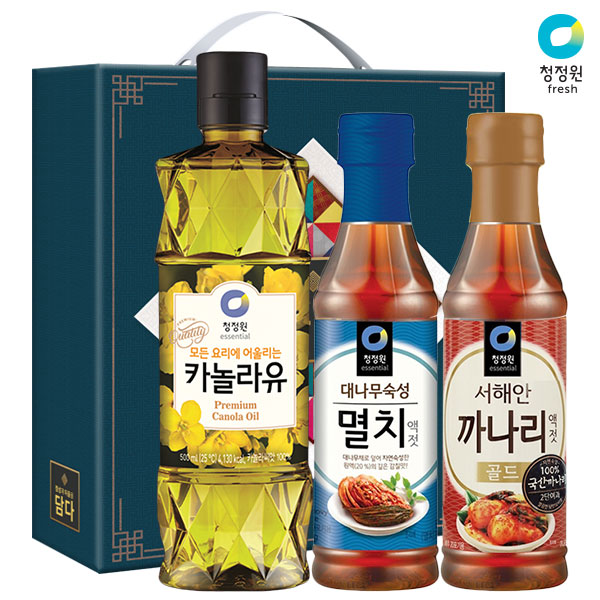 청정원 카놀라유 멸치액젓 까나리액젓(3종)