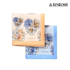 아,테스토니 디네 플라워 손수건 ICSTW10014 블루/오렌지 택1
