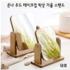 온나 우드 대형 메이크업 탁상 거울 스탠드