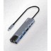 유니콘 C타입 6in1 LAN포트 HDMI 멀티 USB허브 4K 미러링 PD 87W 충전 지원 알루미늄 TCH-L50