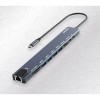 유니콘 C타입 10in1 LAN포트 HDMI 멀티 USB허브 4K 미러링 PD 87W 충전 지원 알루미늄 TCH-L70