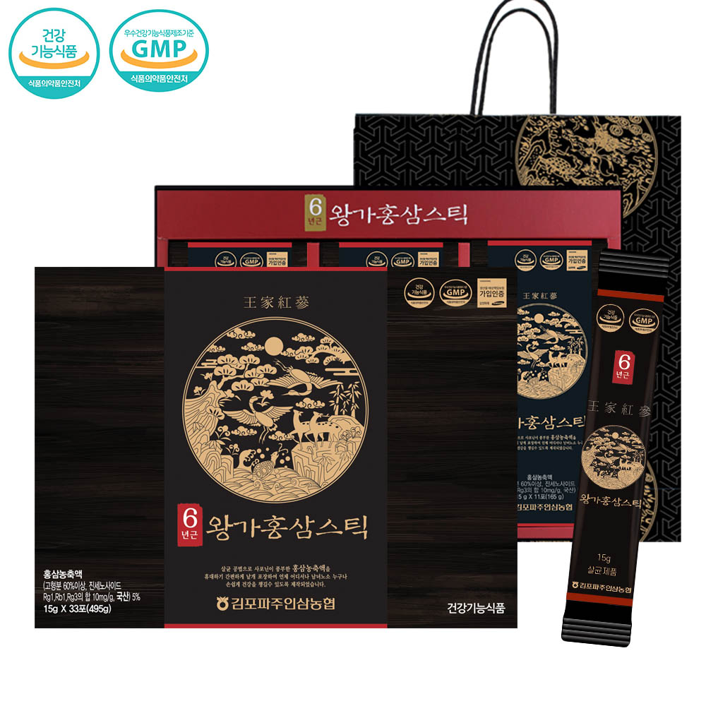 개성인삼농협 6년근 왕가홍삼스틱 15ml x 33포