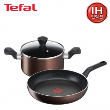 [테팔] 인덕션 초콜릿 티타늄 프로 프라이팬 28cm+
양수 20cm TFC-IC8P0
