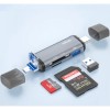 유니콘 OTG멀티카드리더기 A타입/C타입/5핀 USB3.1포트지원 XC-2000M 그레이