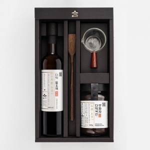 숙이의 뿌리효소 이야기 프리미엄 선물세트 더덕목련쌍화차 + 더덕발효액+원목 티스푼 + 계량컵