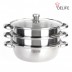 디라이프 스테인레스 인덕션 3단 찜전골냄비(28cm) DLA-SP28