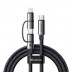 맥도도 USB 3.1 Gen2 100W 2in1 PD 고속충전 멀티 케이블 [C to C타입&8핀] CA-045